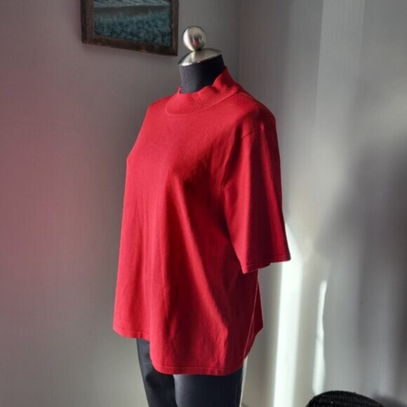 Vintage Silk Knit Pendleton Red Sweater Sz XL - Picture 7 of 10